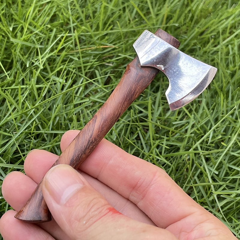 Mini Axe Fixed Blade Jakt Överlevnad Rostfritt Stål Taktisk Kniv Hem Bildekor