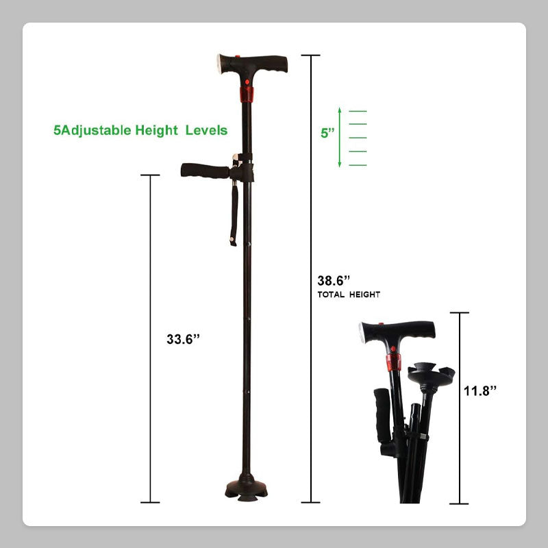 Larm-LED-Doppelhandgriff-Seniorenstock