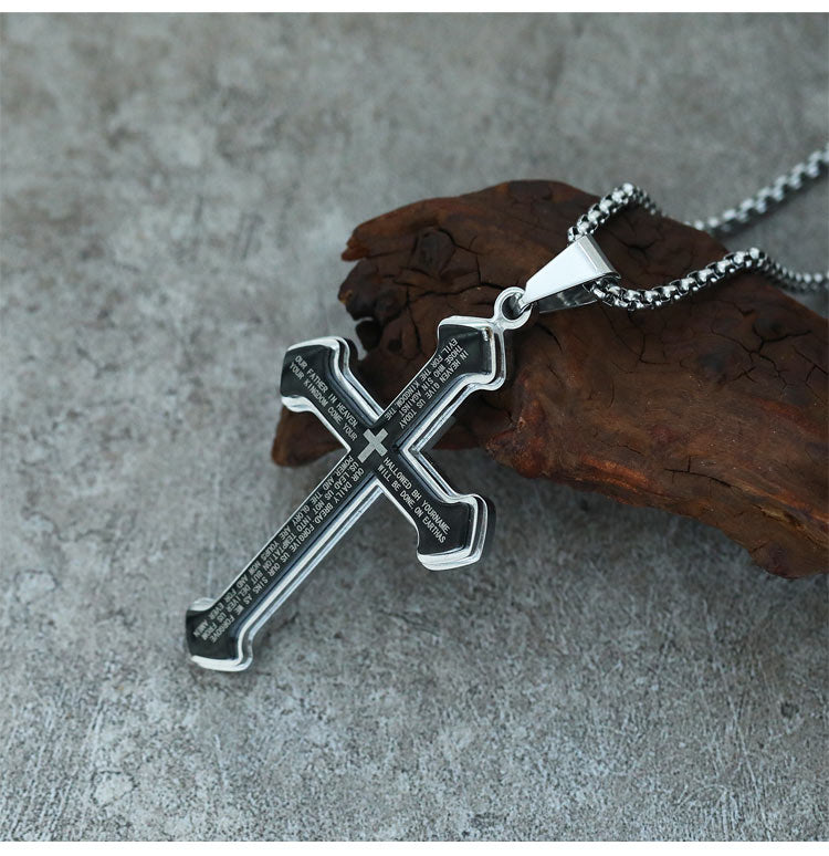 ✝️ Korshalsband med "Förevargs bön" -- Unisex