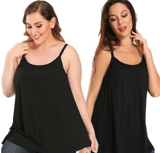 Lös Passform Tanktop med Inbyggd BH