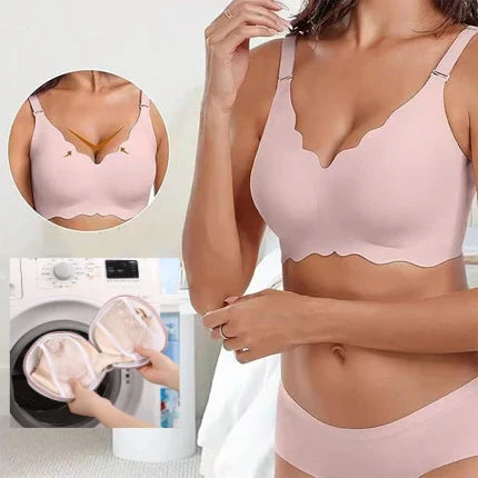 ✨1+1 gratis💥Djup V-ringad push-up-bh utan bygel