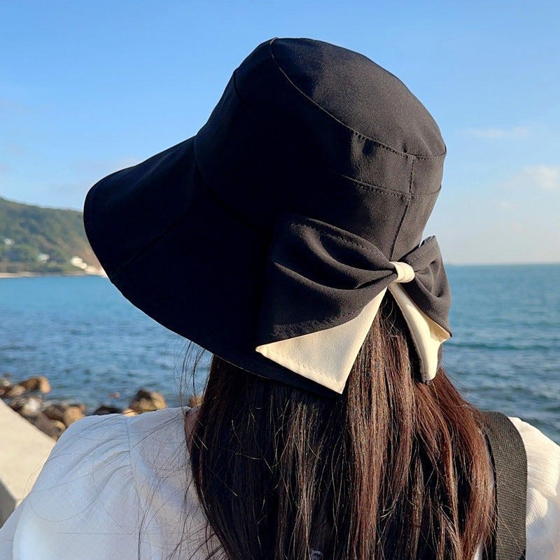 🥳SOMMARREA🥳💞50 000+ SÅLDA!💥50% RABATT! 🔥 Solhatt med rosett och bred brätte för dam ☀️ UV-skyddande sommarhatt för strand 🌴