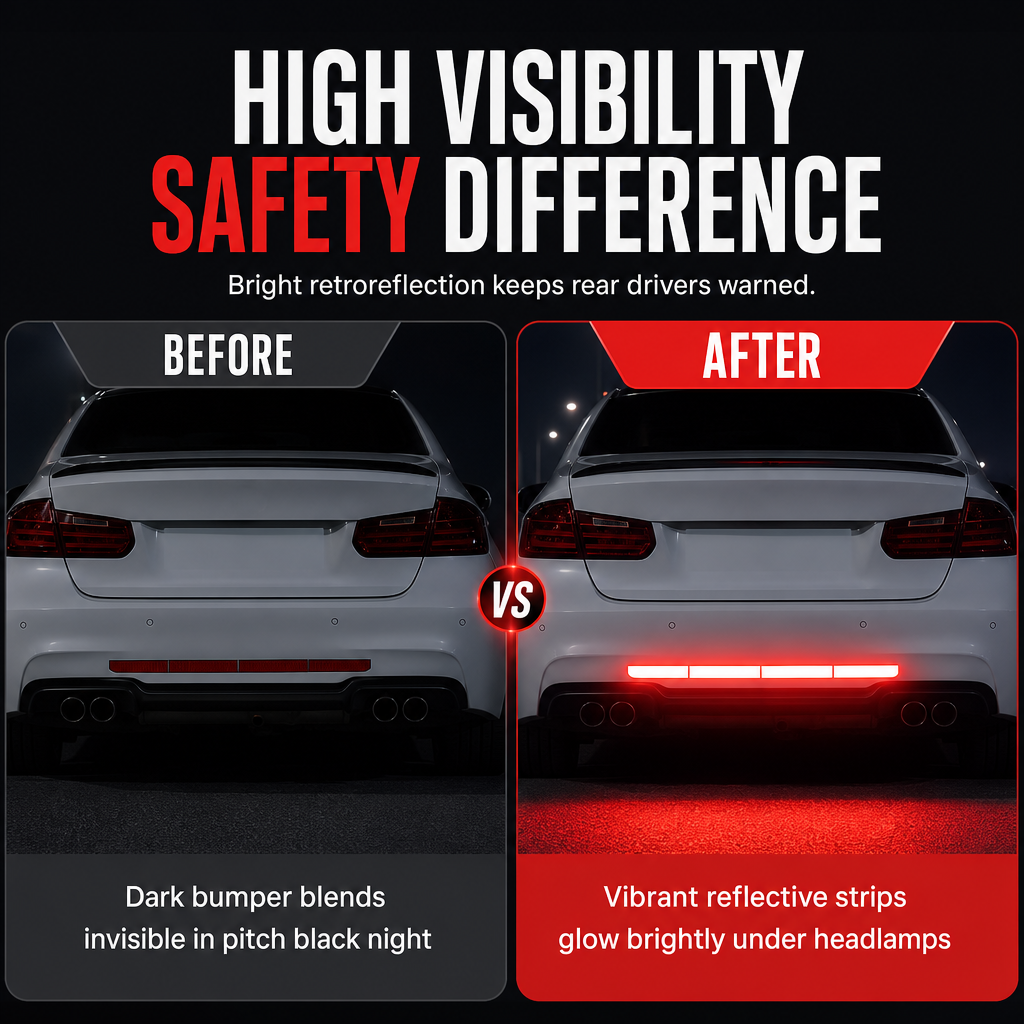 ✨Köp 3 få 2 gratis🚗Bli synlig direkt! No-Dark reflekterande stötfångarremsor✨3% rabattkod: NOR3