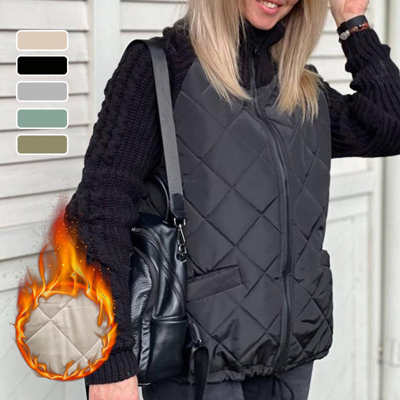 📣Höstspecial🍁Damers stickade patchwork-pufferjacka✨3% rabattkod: NOR3