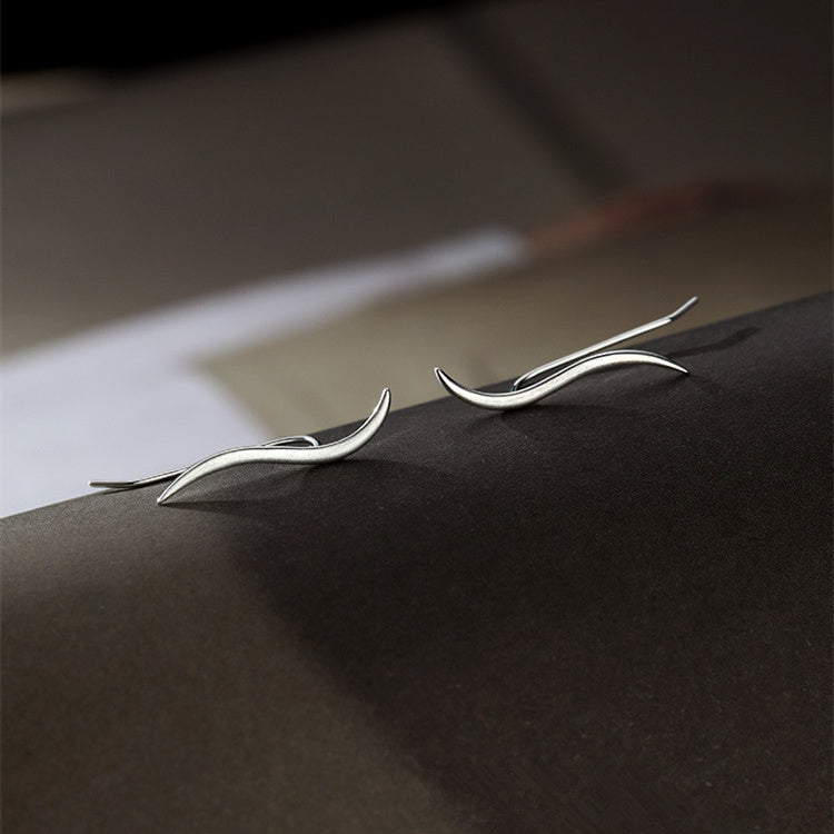 Enkla strömlinjeformade örhängen