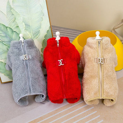🐶Vinterhund jumpsuit med dragkedja bak/🐶Winter dog jumpsuit with zipper on the back