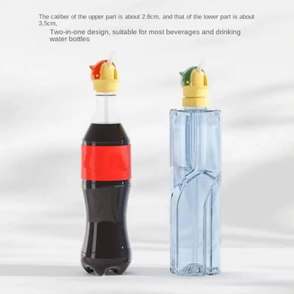 🥤Konverteringslock för vattenflaskans pip med sugrör | Universell passform för juice- och vattenflaskor | Spillsäkert viklock för småbarn och barn
