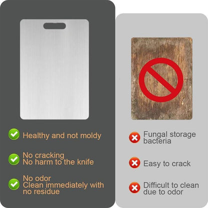 Dubbelsidig skärbräda i rostfritt stål