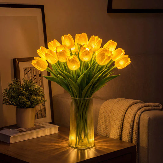 Romantic Tulip LED Light – Batteridrivna LED-tulpaner som kombinerar blomsterdekor med mjukt stämningsljus