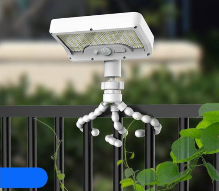 🌞 Solcellsdriven LED-remsa med bläckfiskformat fäste – Smart rörelsesensor, lämplig för utomhusbruk! 💡