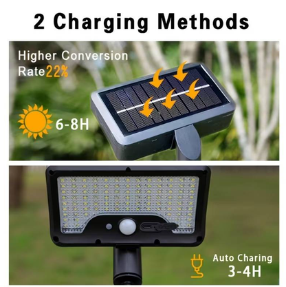 🌞 Solcellsdriven LED-remsa med bläckfiskformat fäste – Smart rörelsesensor, lämplig för utomhusbruk! 💡