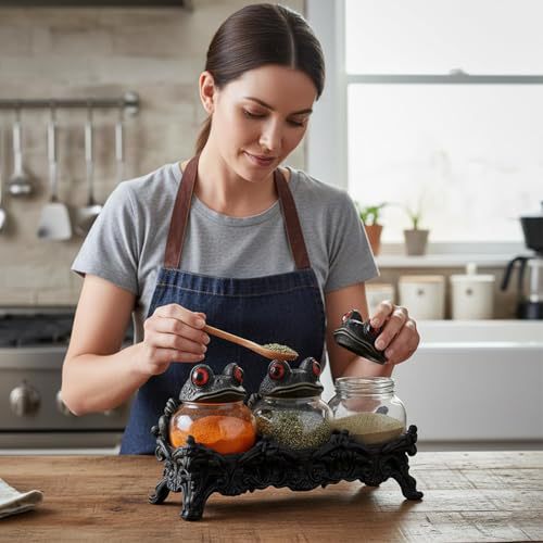 Handgjorda Witchy Frog-apotekskrukor för kryddor 🐸