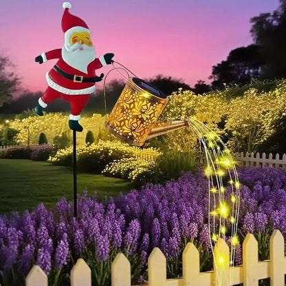 🎅🎄Jultomtens vattenkanna, vattenfunktion för trädgårdsgräsmatta, utomhushantverk i metall