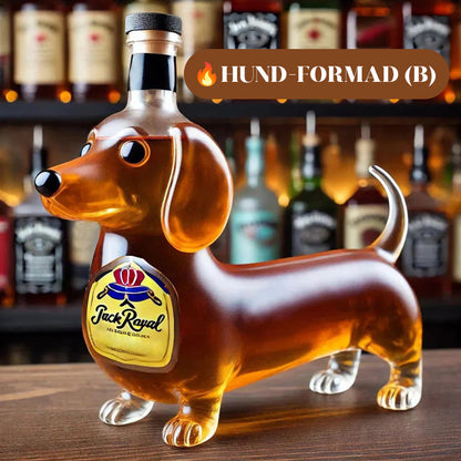 Kreativ hundformad whiskyflaska
