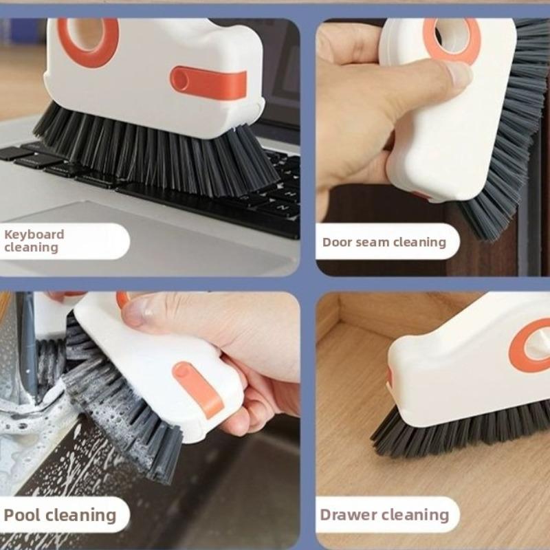 🔥Fönsterskenrengöringsborste Avtagbar dörrtröskel- och fönsterbrädeskrubber, glashörnrengörare, hållbar plastlistgaprengörare för vardagsrum, sovrum, kök
