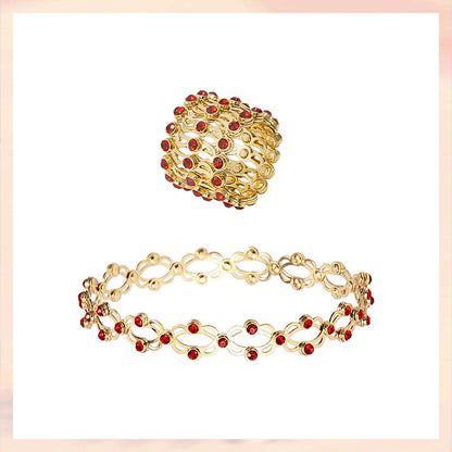 2 i 1 Justerbar magnetisk terapi transformerande armband ring