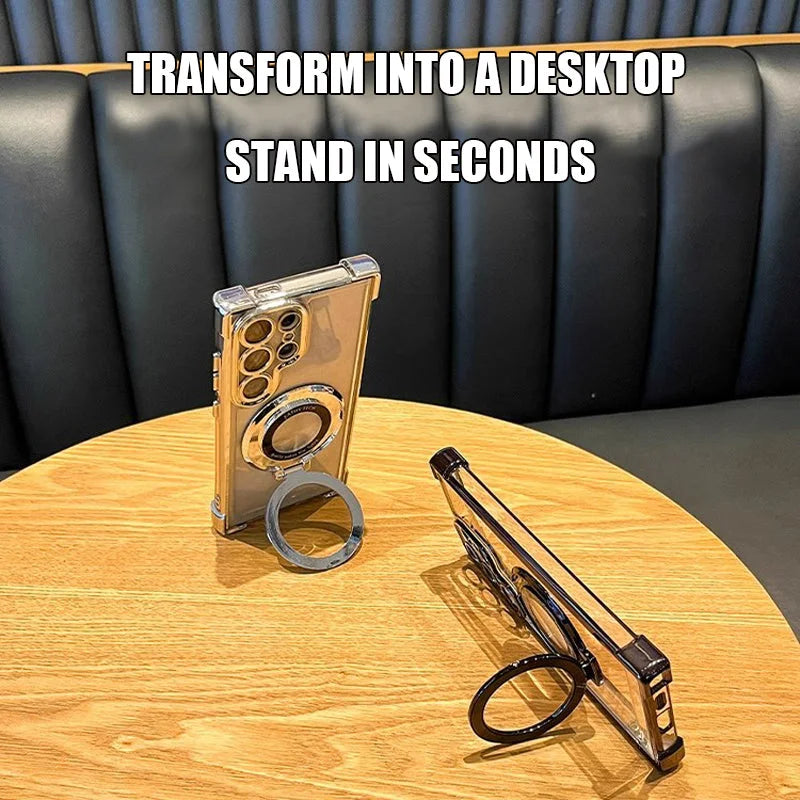 Galvaniserat magnetiskt stativ Mobilskal för Samsung