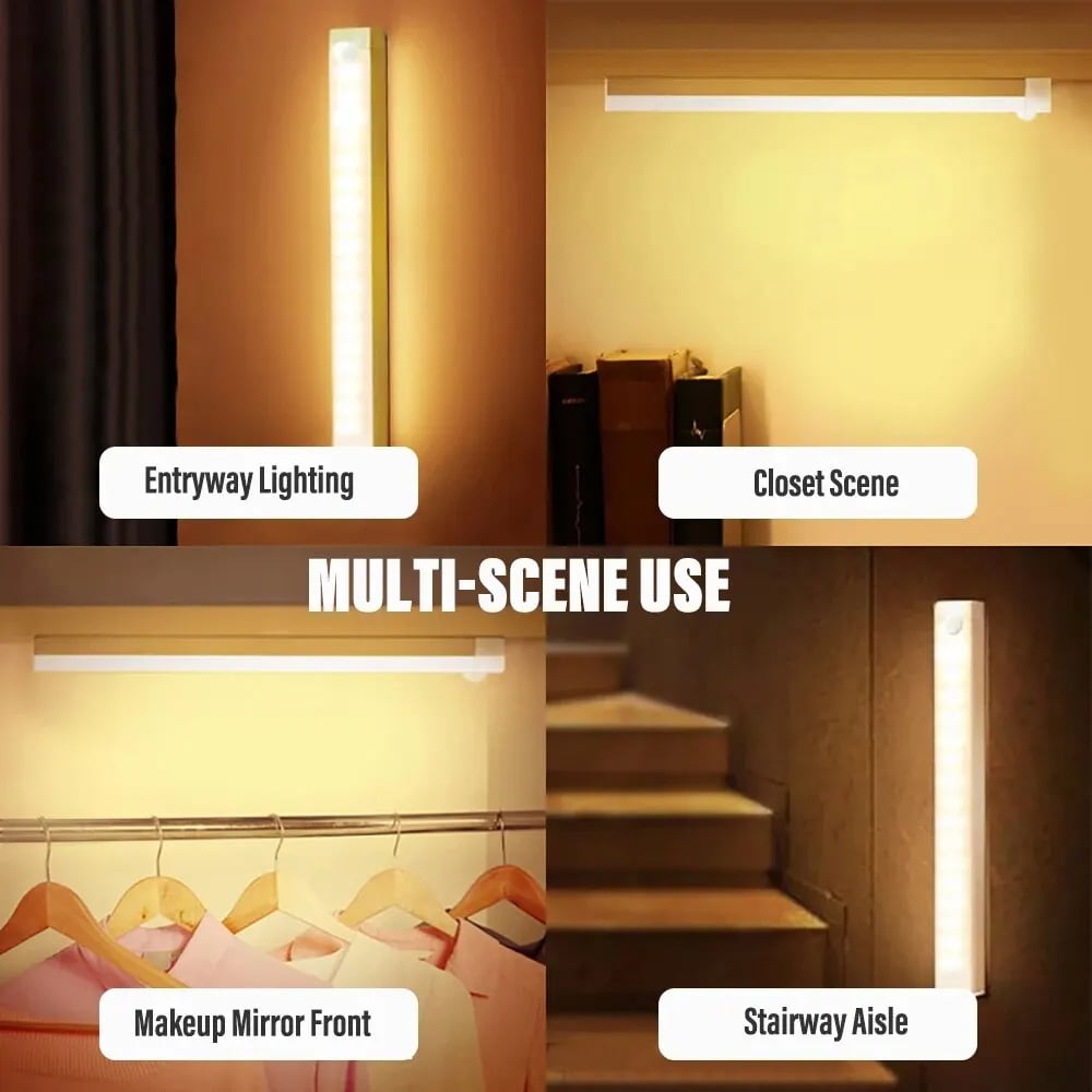 🔥 SISTA DAGEN REA 49% RABATT - 💡 Smarta Magnetiska Uppladdningsbara LED-Lampor med Sensor, Utan Stötar