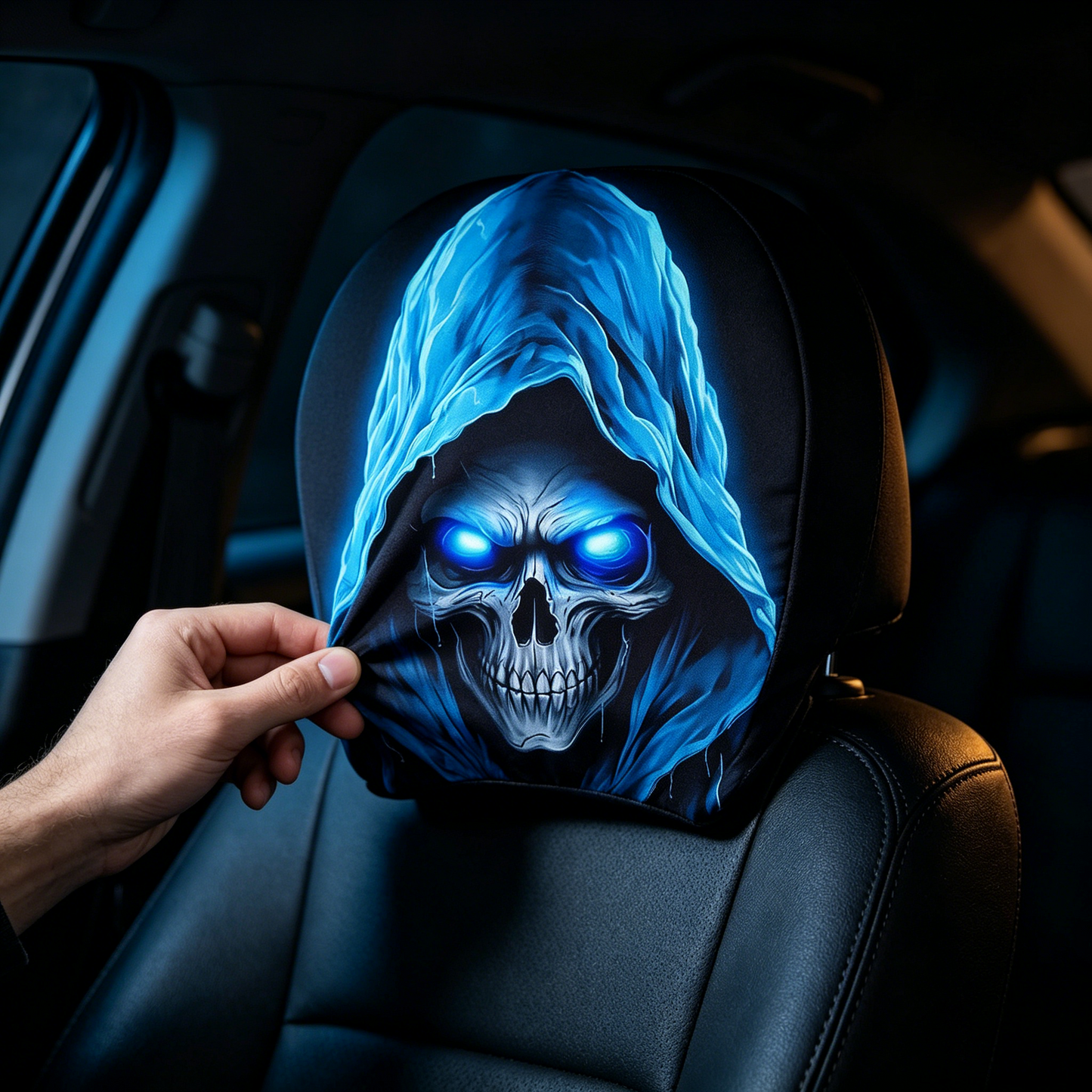 😆 Roliga tecknade nackstödsskydd till bilen
