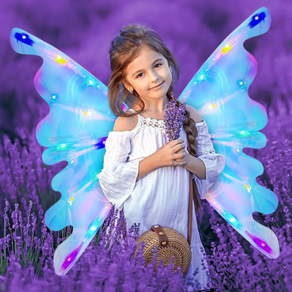 🦋🔥Julrea – upp till 50 % rabatt🎅✨Uppladdningsbara elektriska älvvingar med LED-ljus och musik