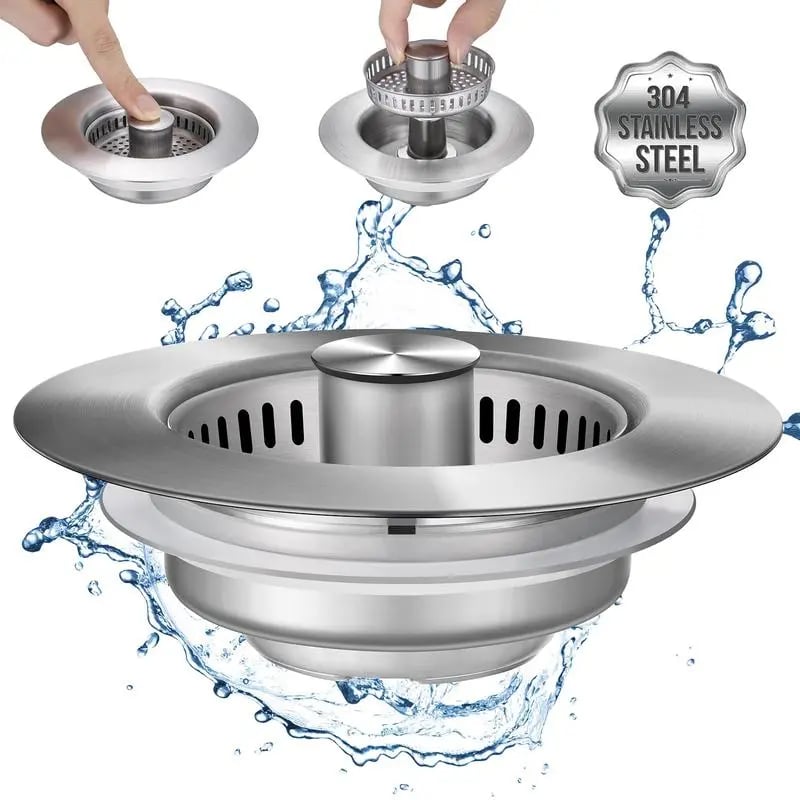💧KÖP 3 FÅ 1 GRATIS💧SISTA DAGEN 60 % RABATT – Uppgraderat 3-i-1-avloppfilter för diskhoar