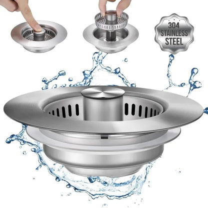 💧KÖP 3 FÅ 1 GRATIS💧SISTA DAGEN 60 % RABATT – Uppgraderat 3-i-1-avloppfilter för diskhoar