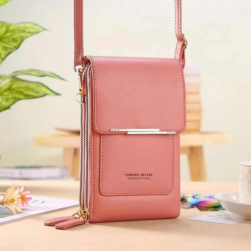 👜📱 Enkel och elegant crossbody-telefonplånbok med peekskärm för kvinnor✨3% rabattkod: NOR3