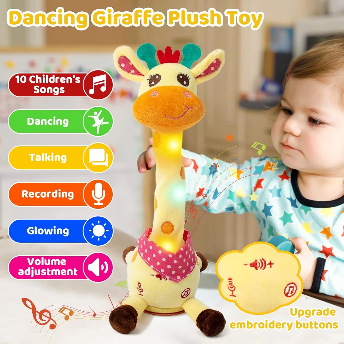 🎉 Den bästsäljande musikaliska giraffleksaken – sjunger, dansar och upprepar vad du säger! 🦒🎵🗣️