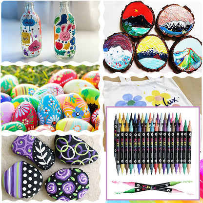 Dubbelspetsad akrylmarker