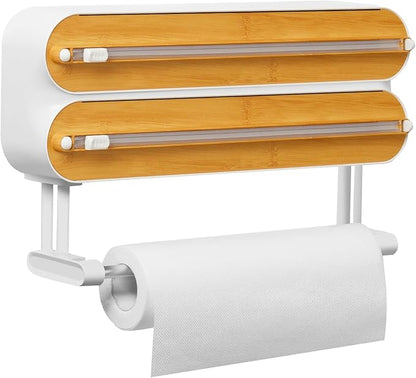 ✨3% rabattkod: NOR3✨Magnetic Cling Film Cutter – Kitchen Organizer for Foil and Cling Film; Wall-Mounted Holder Featuring Foil Cutting and Paper Towel Dispensing Functions