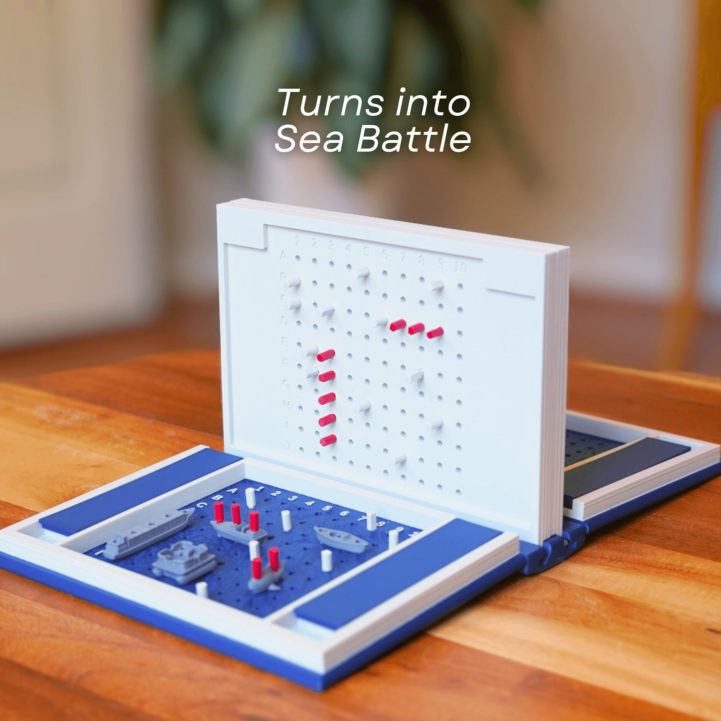 📚Travel Book Board Games: Four in a Row & Sea Battle – Dual Portable Fun in One Concept