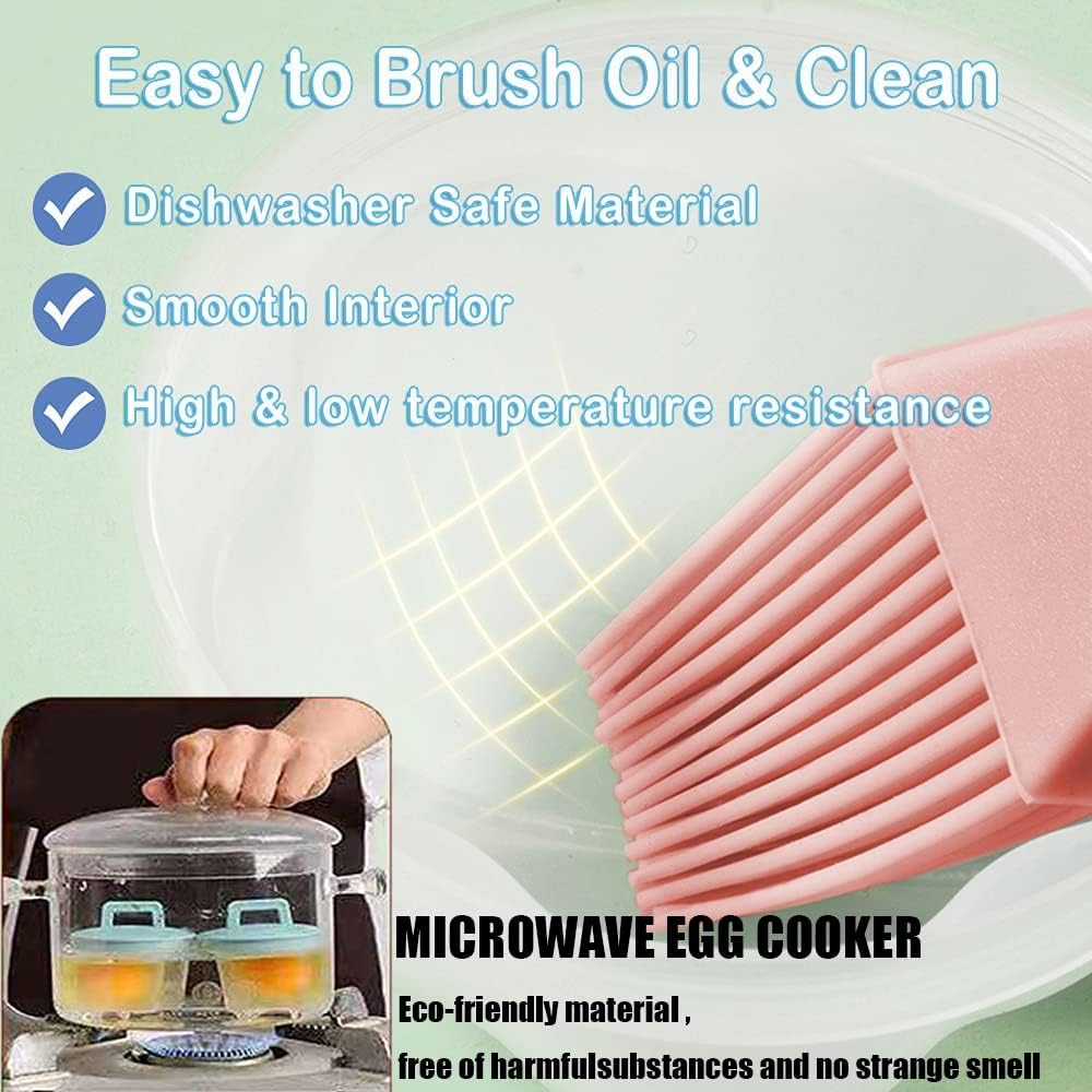 Breakfast Boiled Egg Mold - Set of 4 with Brush