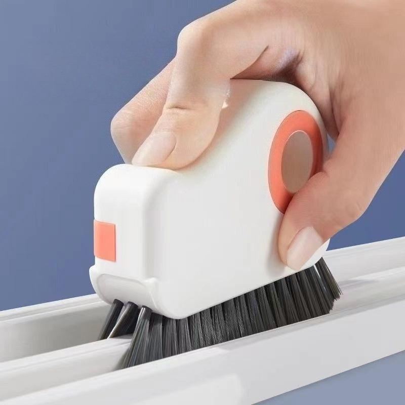 🔥Fönsterskenrengöringsborste Avtagbar dörrtröskel- och fönsterbrädeskrubber, glashörnrengörare, hållbar plastlistgaprengörare för vardagsrum, sovrum, kök