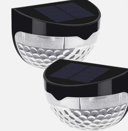 Solcellslampa för Utomhusbruk – Väggmonterad LED-belysning med Sensor för Trädgård, Staket och Uppfart – IP65 Vattentät & Miljövänlig – 6 LED