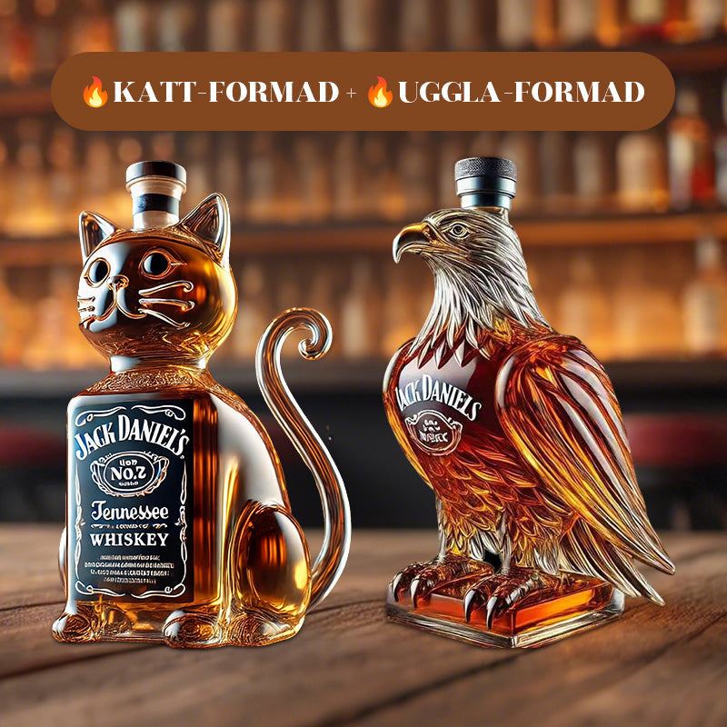 Kreativ hundformad whiskyflaska