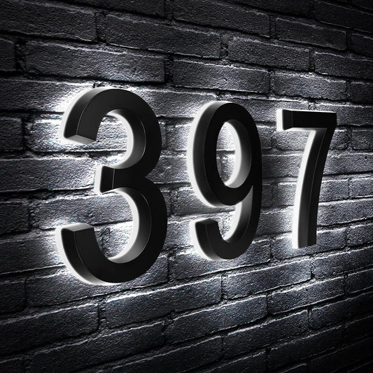 Lighted House Numbers for Outside