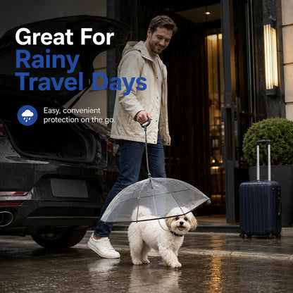 ☔ Transparent hundparaply för regniga promenader