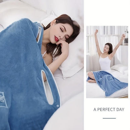 Badrock i korallfleece för kvinnor