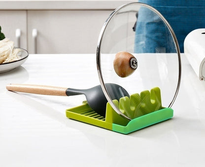 🔥Hot Selling⚡Kitchen Spoon Holders Fork Spatula Rack Shelf Organizer Plastic Chopsticks Holder Non-slip Spoons Pad