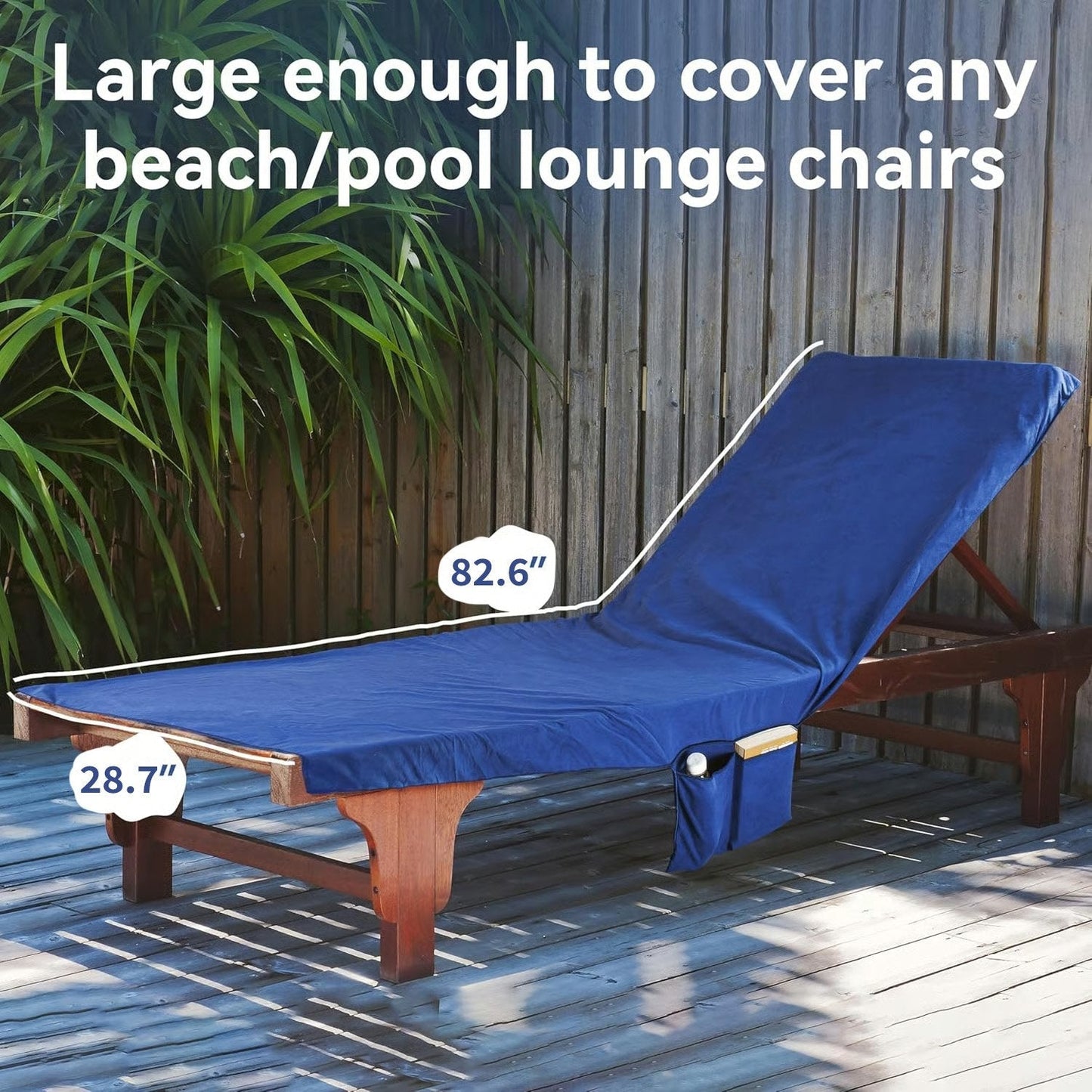 🌊Sun Lounger Handduk i väska med förvaringsfickor🌞
