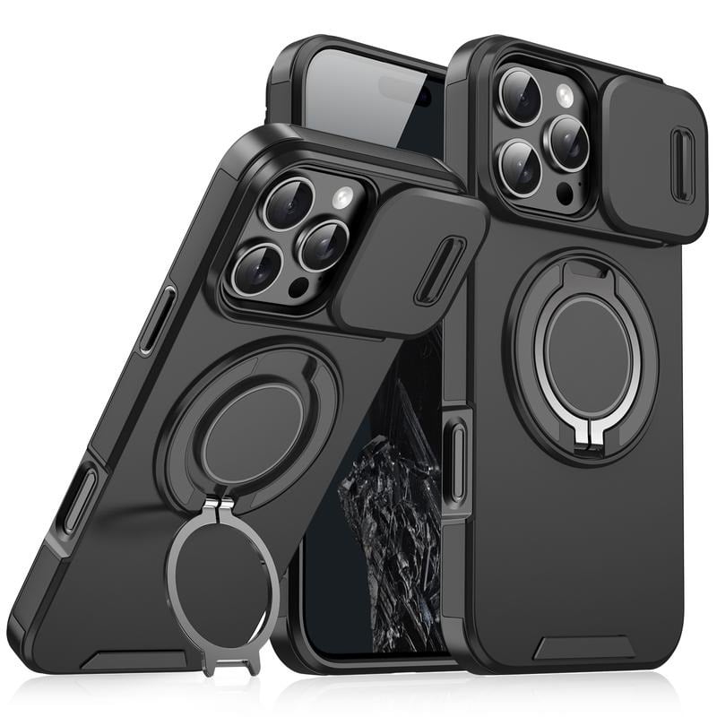 Mobilskal med glidande kameraskydd för iPhone 17 16 15 14 13 12 Pro Max