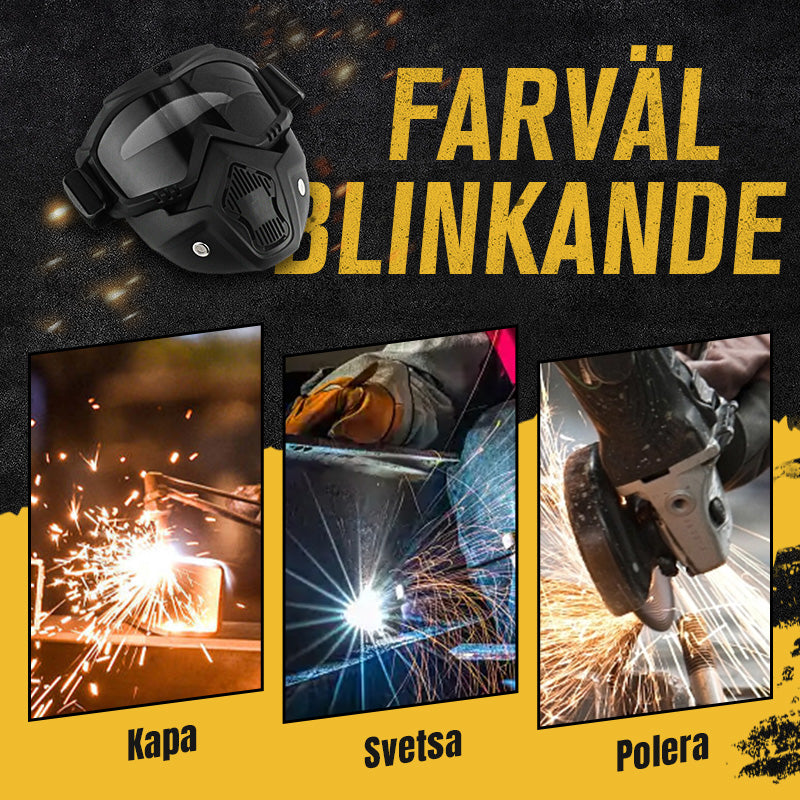 🛠️ Svetshjälm för svetsning & skärning – ansikts- och ögonskydd med bekväm design 🔥