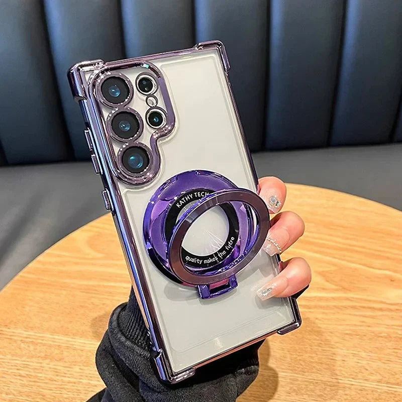 Galvaniserat magnetiskt stativ Mobilskal för Samsung