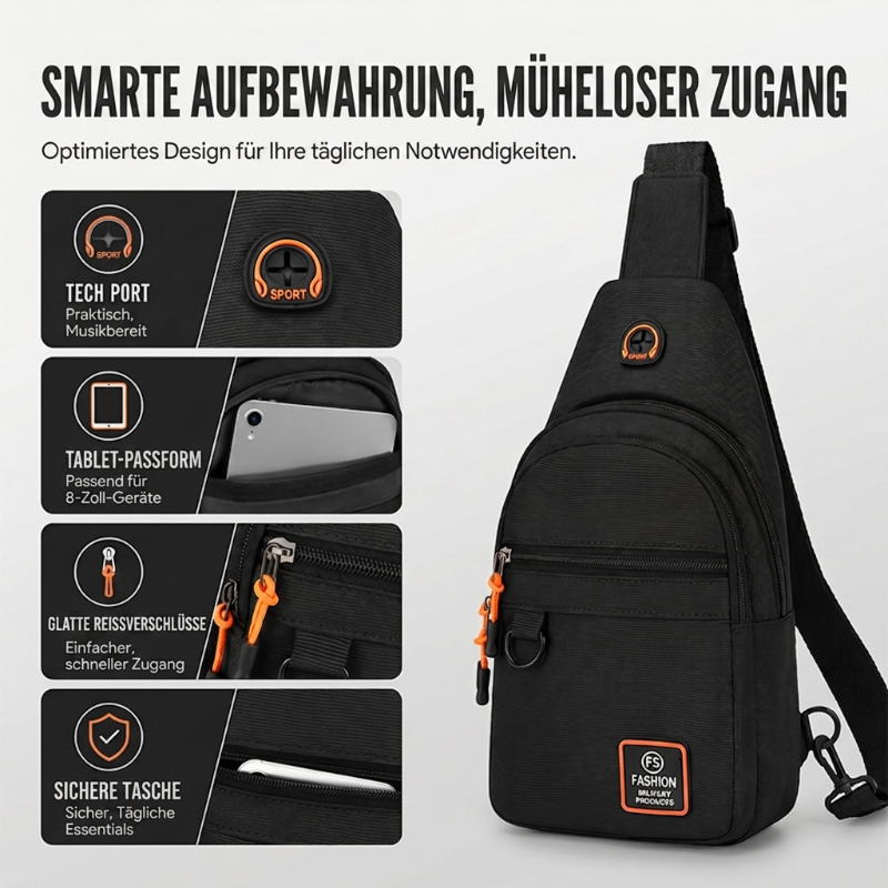 🎒 50% RABATT! 💼 Wasserdichte Umhängetasche mit mehreren Fächern – Vers – duchro