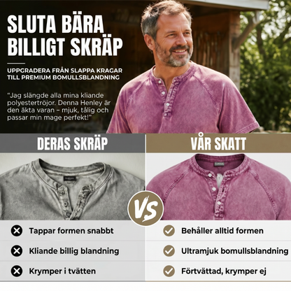 👕✨ Bomulls skjorta med bandkrage och raglanärmar – Jisooonly