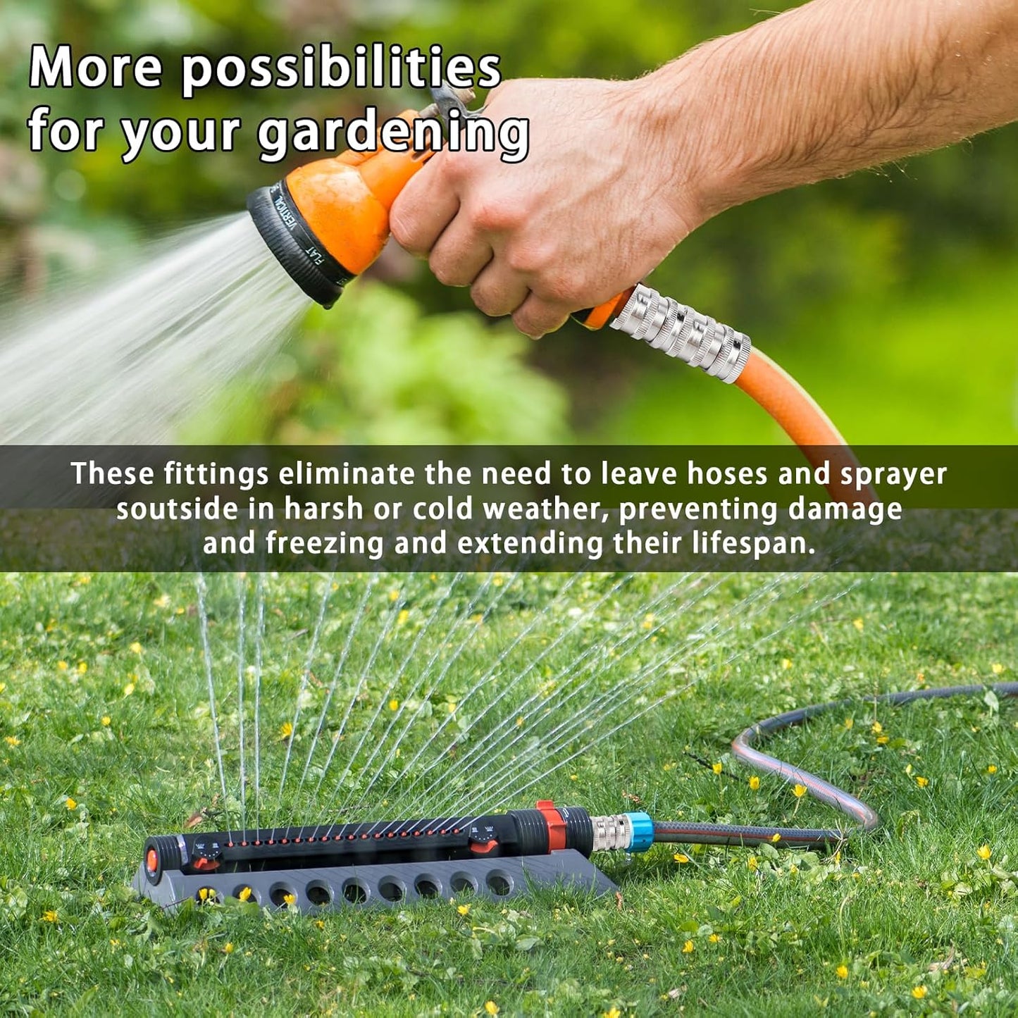 🍃Stainless Steel Garden Hose Quick Connect Fittings Set