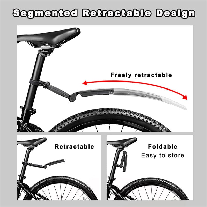 Infällbart och justerbart cykelstänkskydd