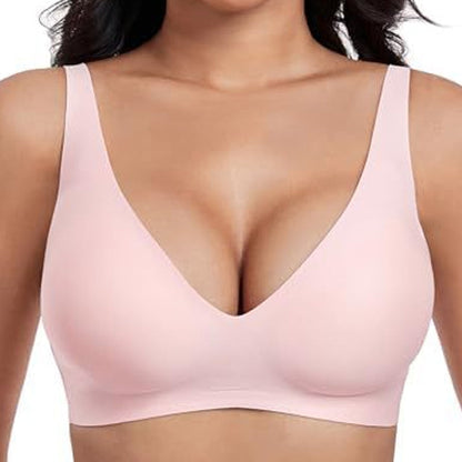 💗 Sista dagen 50% rabatt⚡50K+ sålda💕 Jelly trådlösa bekväma push-up-braletter, sömlösa T-shirt-behåar och deep V vardagsbehåar för kvinnor.