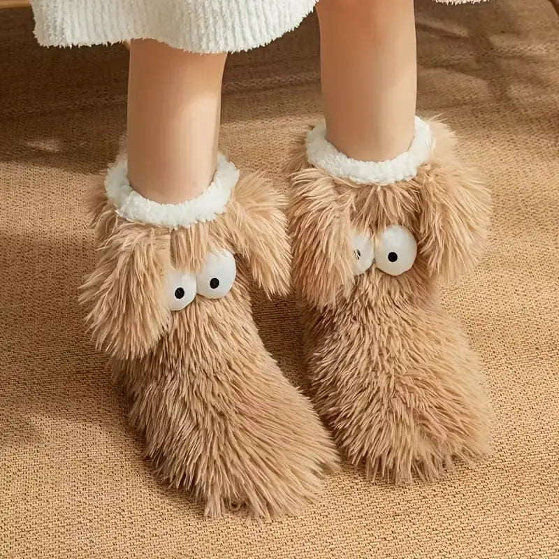 🤗Cute Plush Slippers Socks