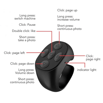 Trådlös Bluetooth-Fjärrkontroll med Fingertopparna